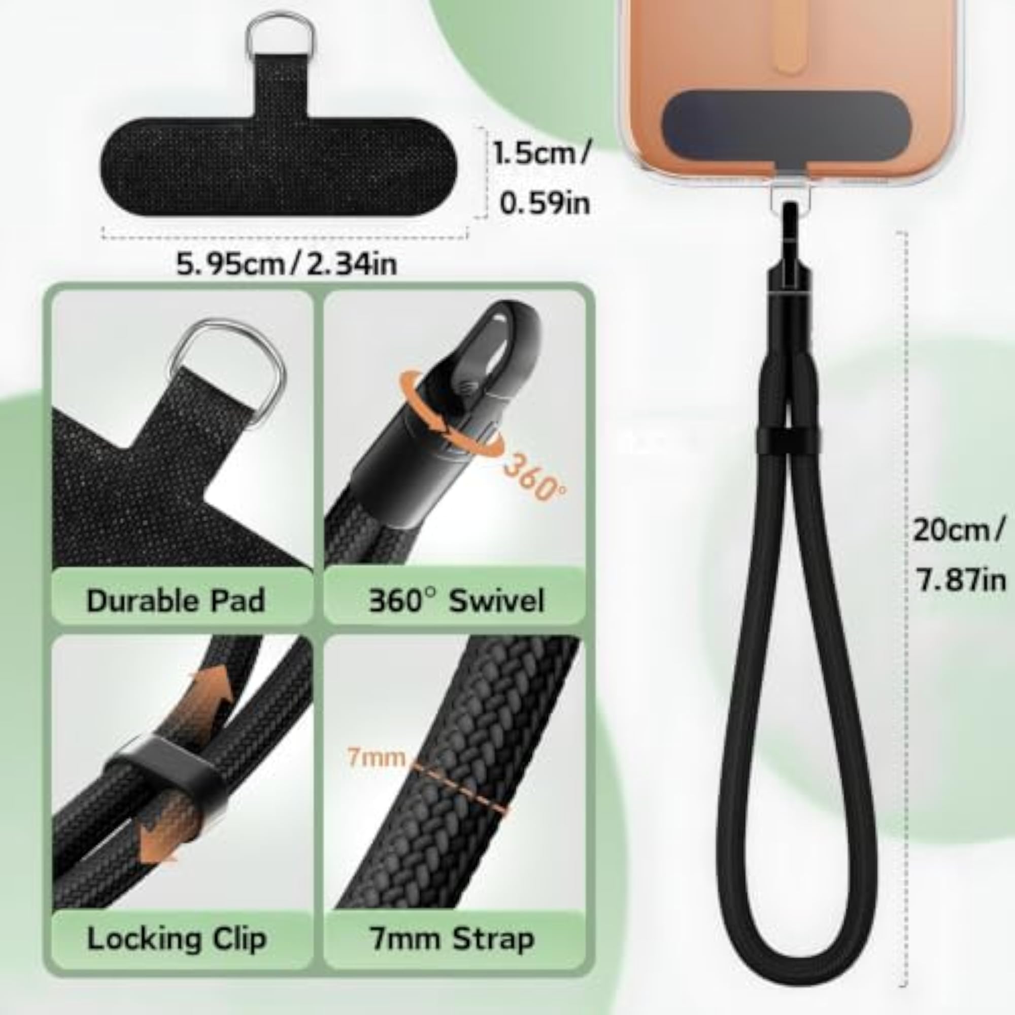 3 Pack Adjustable Phone Lanyard for Mobile Cases